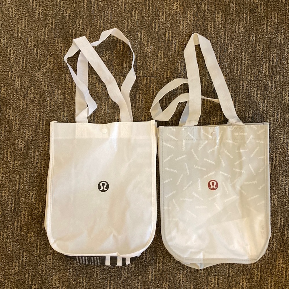Two Lululemon bags, great for wrapping gifts